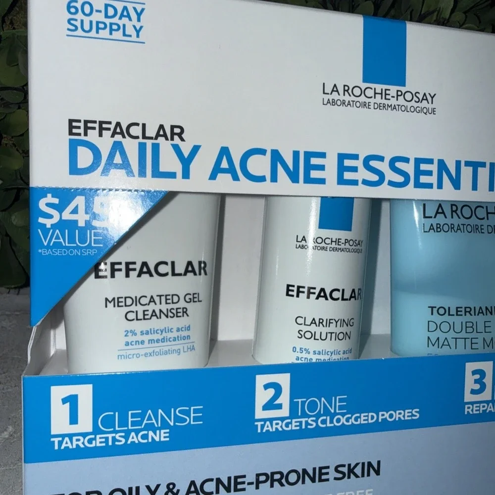 La Roche Posay Effaclar Daily Acne Essentials Kit Salicylic Acid Exp 05/2028 NIB